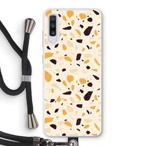 CaseCompany Terrazzo N°13: Samsung Galaxy A70 Transparant Hoesje met koord