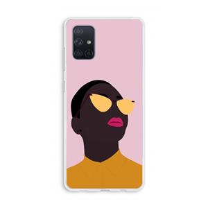 CaseCompany Yellow glasses: Galaxy A71 Transparant Hoesje
