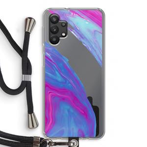 CaseCompany Zweverige regenboog: Samsung Galaxy A32 5G Transparant Hoesje met koord