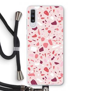 CaseCompany Terrazzo N°15: Samsung Galaxy A70 Transparant Hoesje met koord