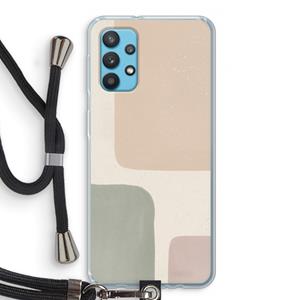 CaseCompany Geo #7: Samsung Galaxy A32 4G Transparant Hoesje met koord