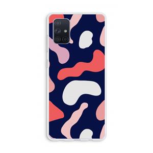 CaseCompany Memphis Shapes Pink: Galaxy A71 Transparant Hoesje