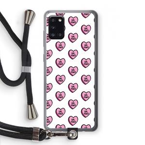 CaseCompany GIRL POWER: Samsung Galaxy A31 Transparant Hoesje met koord