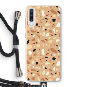 CaseCompany Terrazzo N°17: Samsung Galaxy A70 Transparant Hoesje met koord
