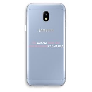 CaseCompany uw waarde daalt niet: Samsung Galaxy J3 (2017) Transparant Hoesje