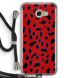CaseCompany Red Leopard: Samsung Galaxy A5 (2017) Transparant Hoesje met koord