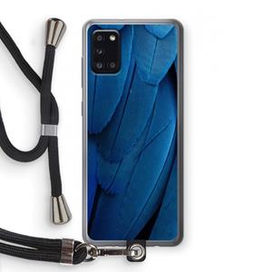 CaseCompany Pauw: Samsung Galaxy A31 Transparant Hoesje met koord