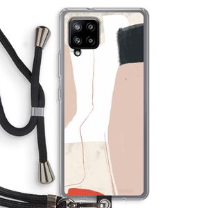 CaseCompany Lava: Samsung Galaxy A42 5G Transparant Hoesje met koord