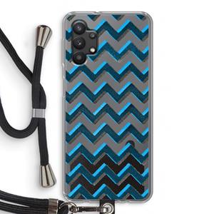 CaseCompany Onderbroken lijn: Samsung Galaxy A32 5G Transparant Hoesje met koord