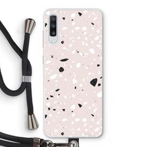 CaseCompany Terrazzo N°20: Samsung Galaxy A70 Transparant Hoesje met koord