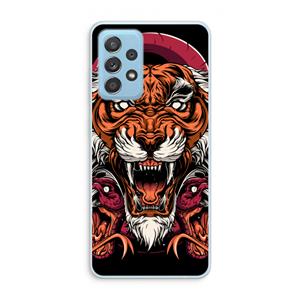 CaseCompany Tiger and Rattlesnakes: Samsung Galaxy A73 Transparant Hoesje