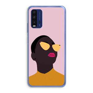 CaseCompany Yellow glasses: Xiaomi Redmi 9T Transparant Hoesje