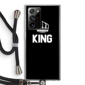 CaseCompany King zwart: Samsung Galaxy Note 20 Ultra / Note 20 Ultra 5G Transparant Hoesje met koord