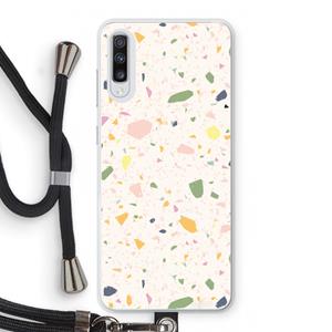 CaseCompany Terrazzo N°21: Samsung Galaxy A70 Transparant Hoesje met koord