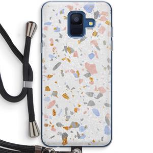 CaseCompany Terrazzo N°8: Samsung Galaxy A6 (2018) Transparant Hoesje met koord