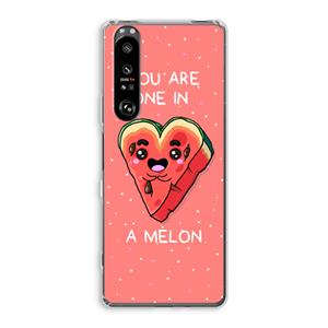 CaseCompany One In A Melon: Sony Xperia 1 III Transparant Hoesje