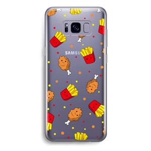 CaseCompany Chicken 'n Fries: Samsung Galaxy S8 Plus Transparant Hoesje