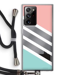 CaseCompany Strepen pastel: Samsung Galaxy Note 20 Ultra / Note 20 Ultra 5G Transparant Hoesje met koord