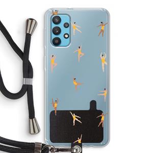 CaseCompany Dans #2: Samsung Galaxy A32 4G Transparant Hoesje met koord