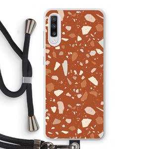 CaseCompany Terrazzo N°22: Samsung Galaxy A70 Transparant Hoesje met koord
