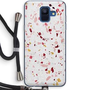 CaseCompany Terrazzo N°9: Samsung Galaxy A6 (2018) Transparant Hoesje met koord