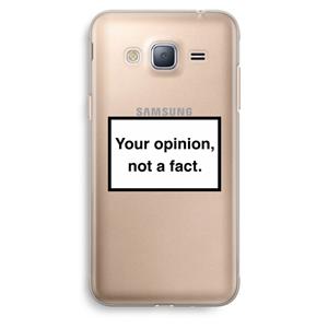 CaseCompany Your opinion: Samsung Galaxy J3 (2016) Transparant Hoesje