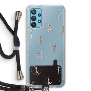 CaseCompany Dancing #3: Samsung Galaxy A32 4G Transparant Hoesje met koord