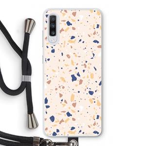 CaseCompany Terrazzo N°23: Samsung Galaxy A70 Transparant Hoesje met koord