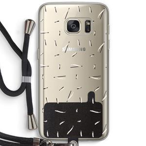 CaseCompany Hipster stripes: Samsung Galaxy S7 Transparant Hoesje met koord