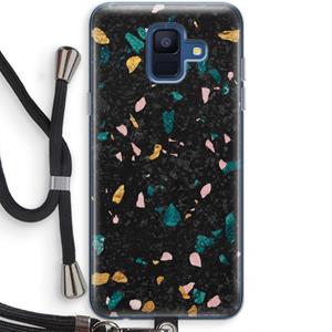 CaseCompany Terrazzo N°10: Samsung Galaxy A6 (2018) Transparant Hoesje met koord