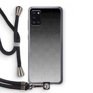 CaseCompany Musketon Halftone: Samsung Galaxy A31 Transparant Hoesje met koord