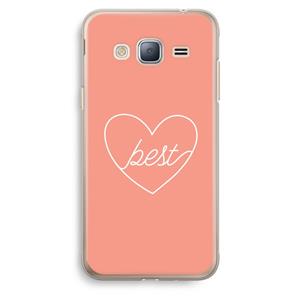 CaseCompany Best heart: Samsung Galaxy J3 (2016) Transparant Hoesje