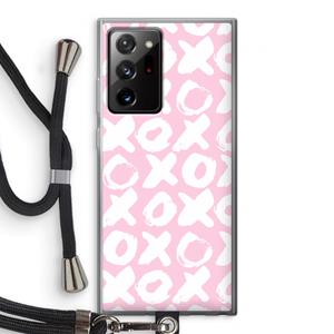 CaseCompany XOXO: Samsung Galaxy Note 20 Ultra / Note 20 Ultra 5G Transparant Hoesje met koord
