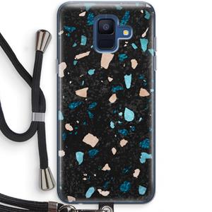 CaseCompany Terrazzo N°11: Samsung Galaxy A6 (2018) Transparant Hoesje met koord