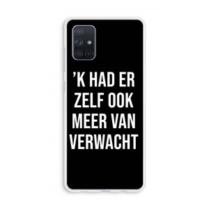 CaseCompany Meer verwacht - Zwart: Galaxy A71 Transparant Hoesje