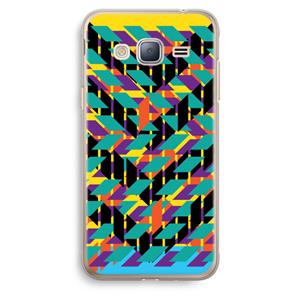 CaseCompany Skew Bee 1: Samsung Galaxy J3 (2016) Transparant Hoesje