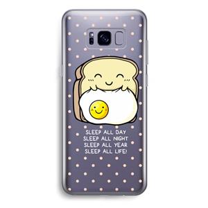 CaseCompany Sleep All Day: Samsung Galaxy S8 Plus Transparant Hoesje