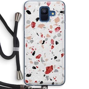 CaseCompany Terrazzo N°12: Samsung Galaxy A6 (2018) Transparant Hoesje met koord