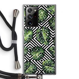 CaseCompany Geometrische jungle: Samsung Galaxy Note 20 Ultra / Note 20 Ultra 5G Transparant Hoesje met koord
