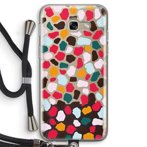 CaseCompany Colored Giraffe: Samsung Galaxy A5 (2017) Transparant Hoesje met koord