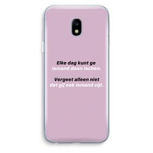 CaseCompany gij zijt ook iemand: Samsung Galaxy J3 (2017) Transparant Hoesje