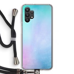 CaseCompany mist pastel: Samsung Galaxy A32 5G Transparant Hoesje met koord