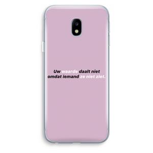 CaseCompany uw waarde daalt niet: Samsung Galaxy J3 (2017) Transparant Hoesje
