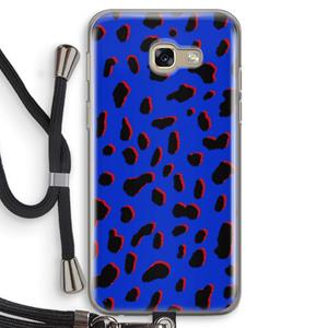 CaseCompany Blue Leopard: Samsung Galaxy A5 (2017) Transparant Hoesje met koord