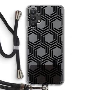 CaseCompany Geometrisch patroon: Samsung Galaxy A32 5G Transparant Hoesje met koord