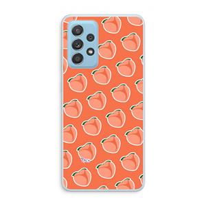 CaseCompany Just peachy: Samsung Galaxy A73 Transparant Hoesje