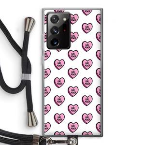CaseCompany GIRL POWER: Samsung Galaxy Note 20 Ultra / Note 20 Ultra 5G Transparant Hoesje met koord