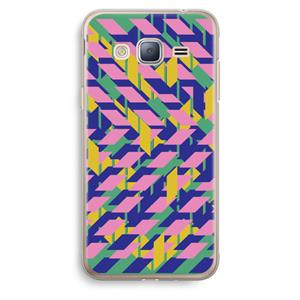 CaseCompany Skew Blush 1: Samsung Galaxy J3 (2016) Transparant Hoesje