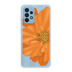 CaseCompany Orange Ellila flower: Samsung Galaxy A52 Transparant Hoesje