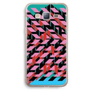 CaseCompany Skew Blush 2: Samsung Galaxy J3 (2016) Transparant Hoesje